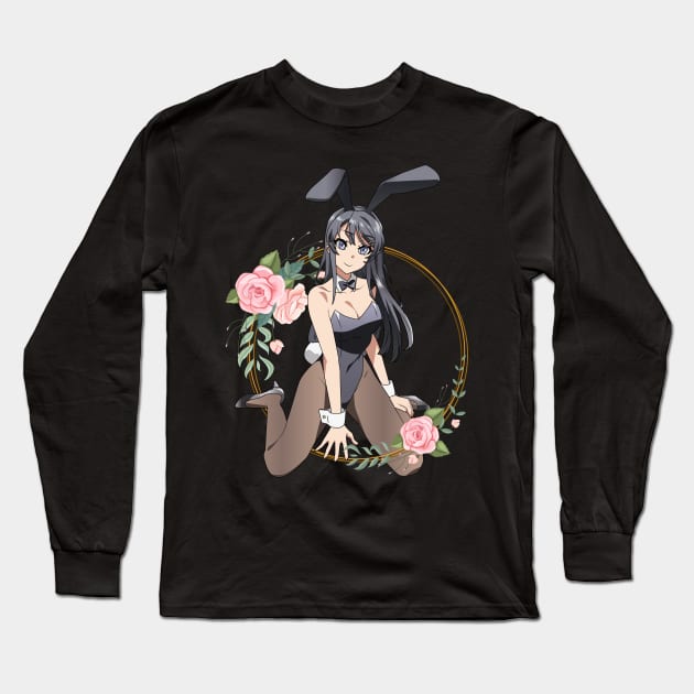 Bunny girl senpai - Mai Sakurajima Long Sleeve T-Shirt by Hala Art